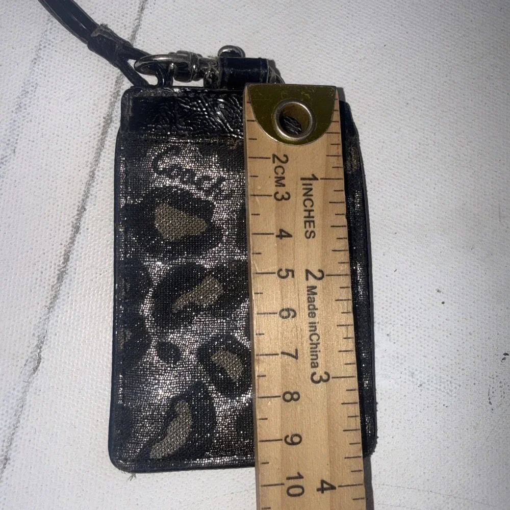 Coach Zebra Print ID Lanyard Holder
